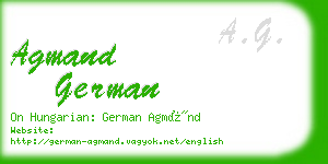agmand german business card